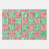 Weihnachts-Alphabet stilvoll und trendig Geschenkpapier Set (Vorderseite 2)