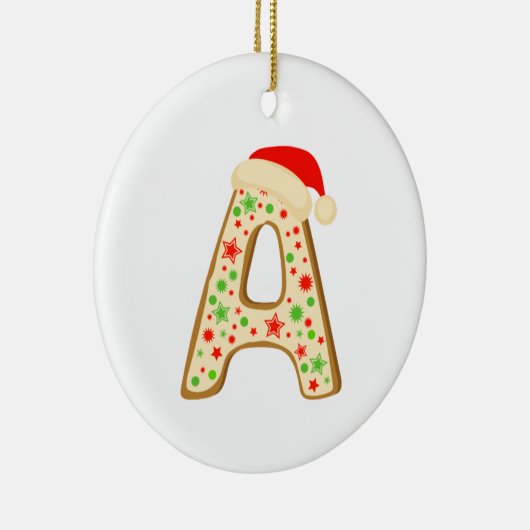 Weihnachts-Alphabets-Brief A Keramik Ornament (Rechts)