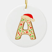 Weihnachts-Alphabets-Brief A Keramik Ornament (Vorne)