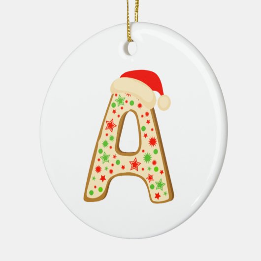 Weihnachts-Alphabets-Brief A Keramik Ornament (Links)