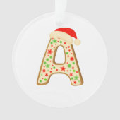 Weihnachts-Alphabets-Brief A Ornament (Vorderseite)