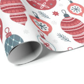 Weihnachts-altes Muster Wrapping Paper Geschenkpapier (Rolleneckpunkt)