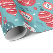 Weihnachts-altes Muster Wrapping Paper Geschenkpapier (Rolleneckpunkt)