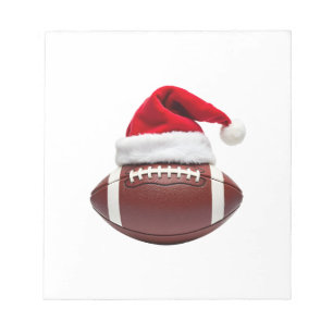 Weihnachts-American-Football-Ball-Santa-Hut (1) Notizblock