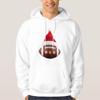 Weihnachts-American-Football-Ball-Santa-Hut (2) Hoodie