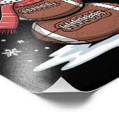 Weihnachts American Football Snowman Xmas Sport Fotodruck (Ecke)