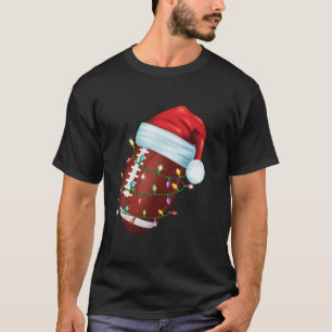 Weihnachts American Football Weihnachtsmann Sportl T-Shirt