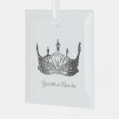 Weihnachts American Pageant Crown Ornament Aus Glas (Vorderseite links)