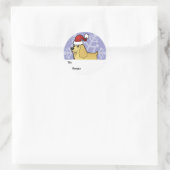 Weihnachts-Amerikaner Cocker Spaniel Geschenktaste Runder Aufkleber (Tasche)