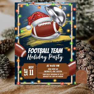 Weihnachts-Amerikanischer-Fußball-Feierparty Einladung