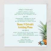 Weihnachts Ananas Empfang Square Menü Vorlage (Vorderseite)