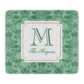 Weihnachts Ananas-Ornamente Monogramm Schneidebrett (Vorderseite)