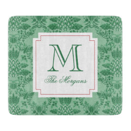 Weihnachts Ananas-Ornamente Monogramm Schneidebrett