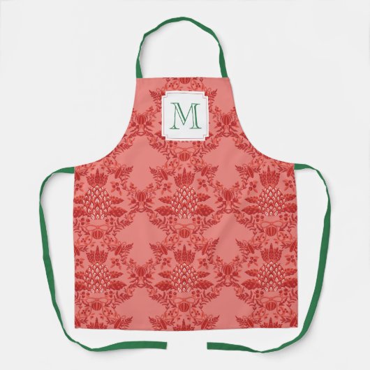 Weihnachts Ananas-Ornamente Muster Schürze (Vorderseite)