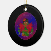 Weihnachts-Angel-Baby Gebet Joyeux-Weihnachten Keramik Ornament (Links)