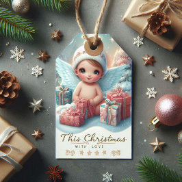 Weihnachts-Angel-Baby-Geschenk-Tag Geschenkanhänger