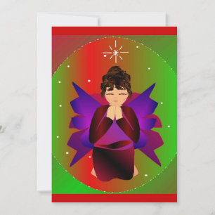 Weihnachts Angel Baby Girl Prachen Einladung