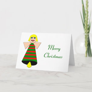 Weihnachts Angel Bell Custom Grußkarte Feiertagskarte