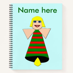 Weihnachts-Angel-Bell-Spiral-Notebook Notizbuch