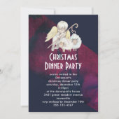 Weihnachts-Angel-Hirte mit Lamm Abendessen Party Einladung (Vorderseite)