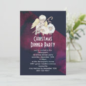 Weihnachts-Angel-Hirte mit Lamm Abendessen Party Einladung (Stehend Vorderseite)