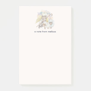 Weihnachts-Angel-Hirte mit Lämmern Post-it Klebezettel