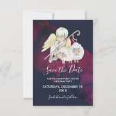 Weihnachts-Angel-Hirte mit Lämmern Save the Date Einladung (Vorderseite)