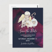 Weihnachts-Angel-Hirte mit Lämmern Save the Date Postkarte (Vorne/Hinten)