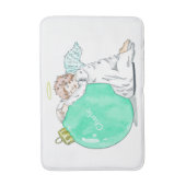 Weihnachts-Angel-individuelle Name Badematte (Vorderseite Vertikal)