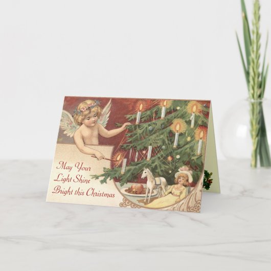 Weihnachts-Angel-Karte Feiertagskarte (Vorderseite)