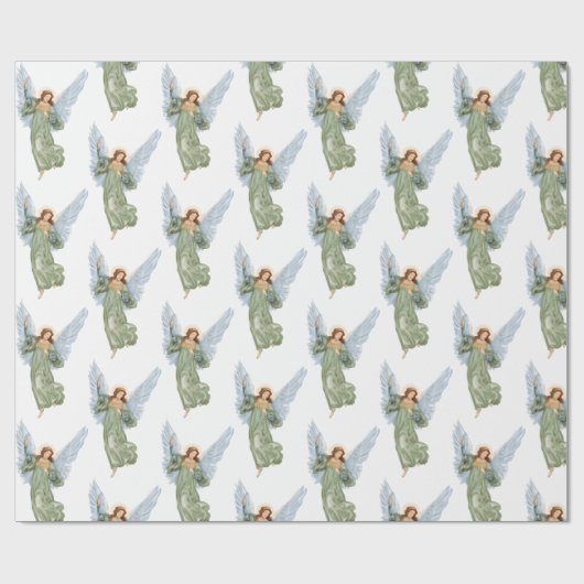 Weihnachts-Angel-Krippe-Papier Geschenkpapier (Flach)