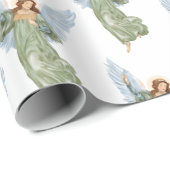 Weihnachts-Angel-Krippe-Papier Geschenkpapier (Rolleneckpunkt)
