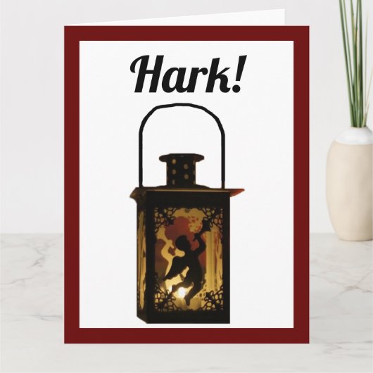 Weihnachts-Angel Lantern Winterurlaub Dekoration Karte (Vorderseite)