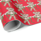 Weihnachts-Angel-Mäuse Weihnachtsverpackung Geschenkpapier (Rolleneckpunkt)