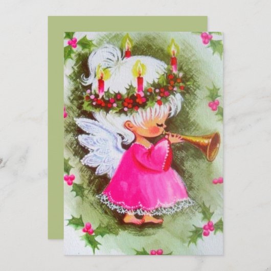 Weihnachts-Angel Musik Feiertag Feiertagskarte (Vorne/Hinten)