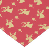 Weihnachts Angel Nativity Star Red Gold Kurzer Tischläufer (Ecke)