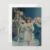 Weihnachts-Angel-Postkarte Feiertagspostkarte (Vorne/Hinten)