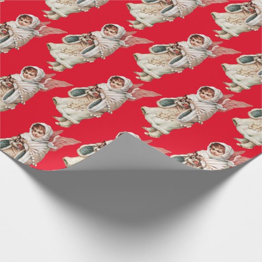 Weihnachts-Angel-Wrapping Geschenkpapier (Ecke)