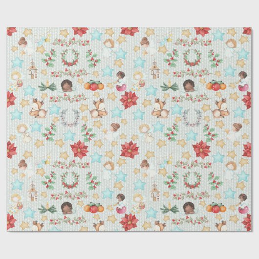 Weihnachts-Angel-Wrapping Geschenkpapier (Flach)