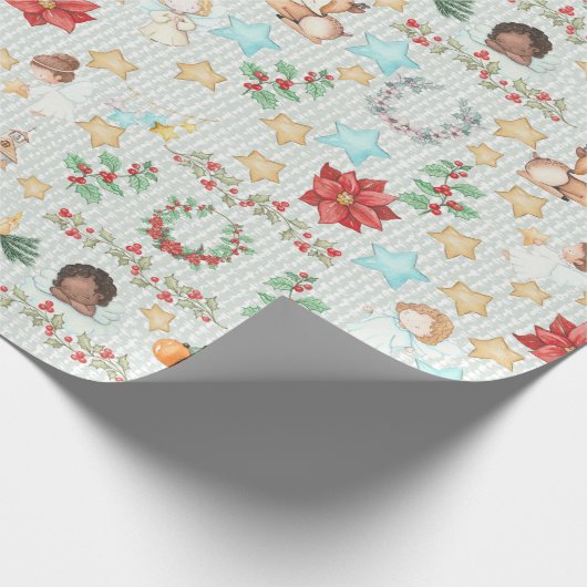 Weihnachts-Angel-Wrapping Geschenkpapier (Ecke)