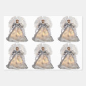 Weihnachts-Angel-Wrapping-Papier Geschenkpapier Set (Vorderseite)