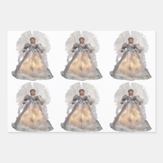 Weihnachts-Angel-Wrapping-Papier Geschenkpapier Set (Vorderseite)