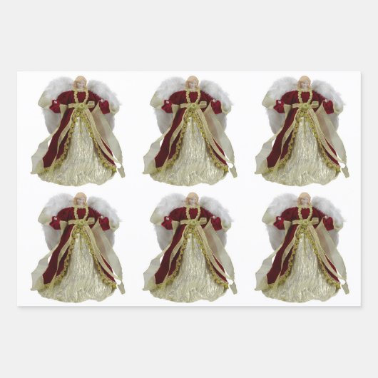 Weihnachts-Angel-Wrapping-Papier Geschenkpapier Set (Vorderseite 3)