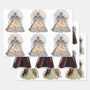 Weihnachts-Angel-Wrapping-Papier Geschenkpapier Set