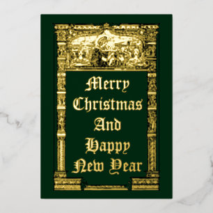 Weihnachts-Angels mit Madonna & Kind Folien Feiertagskarte