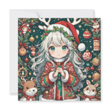 Weihnachts-Anime-Mädchen
