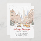 Weihnachts-Ankündigung Ankündigungspostkarte (Vorne/Hinten)