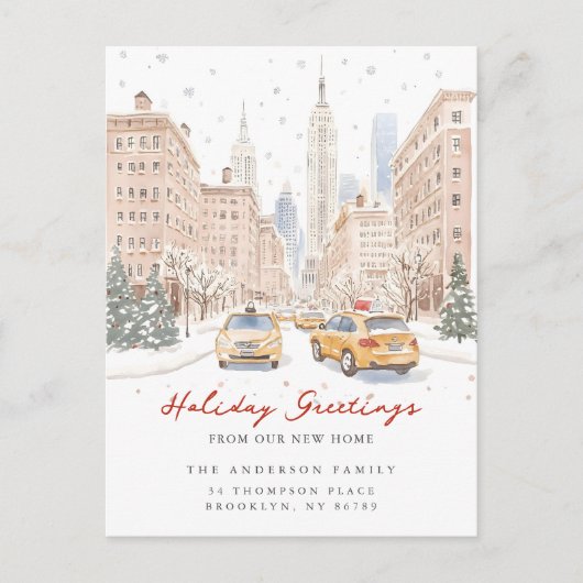 Weihnachts-Ankündigung Ankündigungspostkarte (Vorderseite)