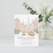 Weihnachts-Ankündigung Ankündigungspostkarte (Stehend Vorderseite)