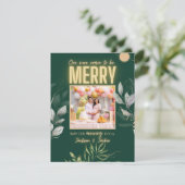 Weihnachts-Ankündigung Feiertagskarte (Stehend Vorderseite)